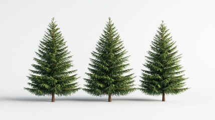 Obraz premium spruce white background