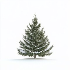 Obraz premium spruce white background