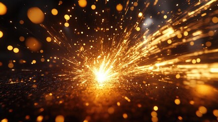 Fototapeta premium Sparks generated during the welding of metal
