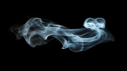 Fototapeta premium Abstract smoke pattern isolated on black background.