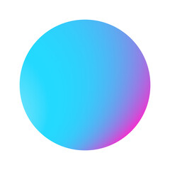 Circle color gradients. Rounded vibrant sphere buttons. Vector holographic set