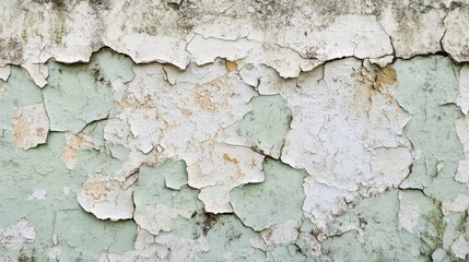 Close-up of a weathered wall surface with peeling paint, showcasing texture, decay, and rustic charm in an urban environment.