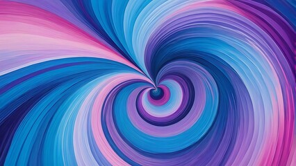 Obraz premium A high-resolution abstract digital painting with swirling shades of blue, purple, and pink, creating a hypnotic vortex of colors