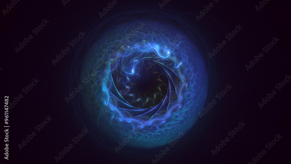 Aufkleber 3d manual rendering abstract round hole light background. its not ai generatd illustration.