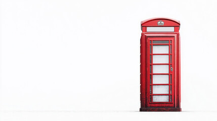 Obraz premium telephone box isolated on white background