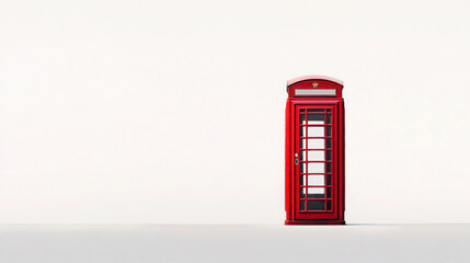 telephone box isolated on white background