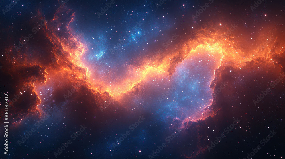 Wall mural fire in the sky
