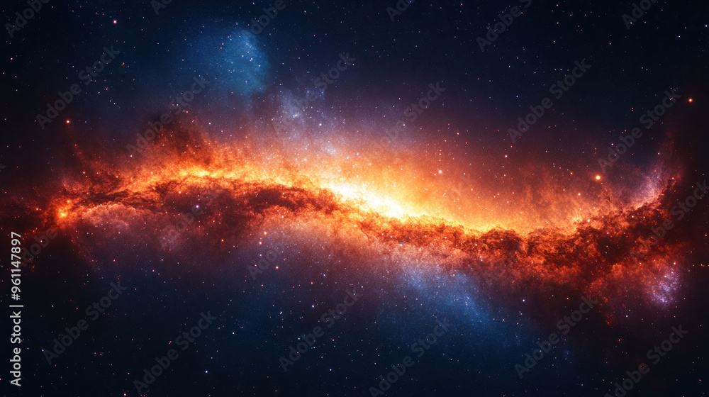 Wall mural sunset in space