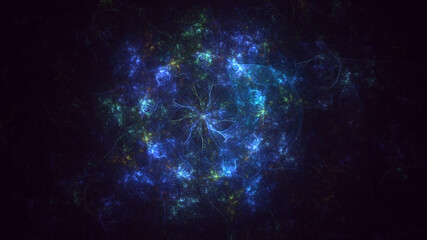 3D manual rendering abstract circle light background. Its not AI Generatd illustration.