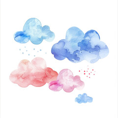 Captivating Watercolor: The Dynamic Movement of Clouds