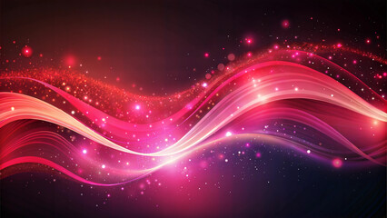 Abstract pink and purple light wave with glitter background for Valentine's Day