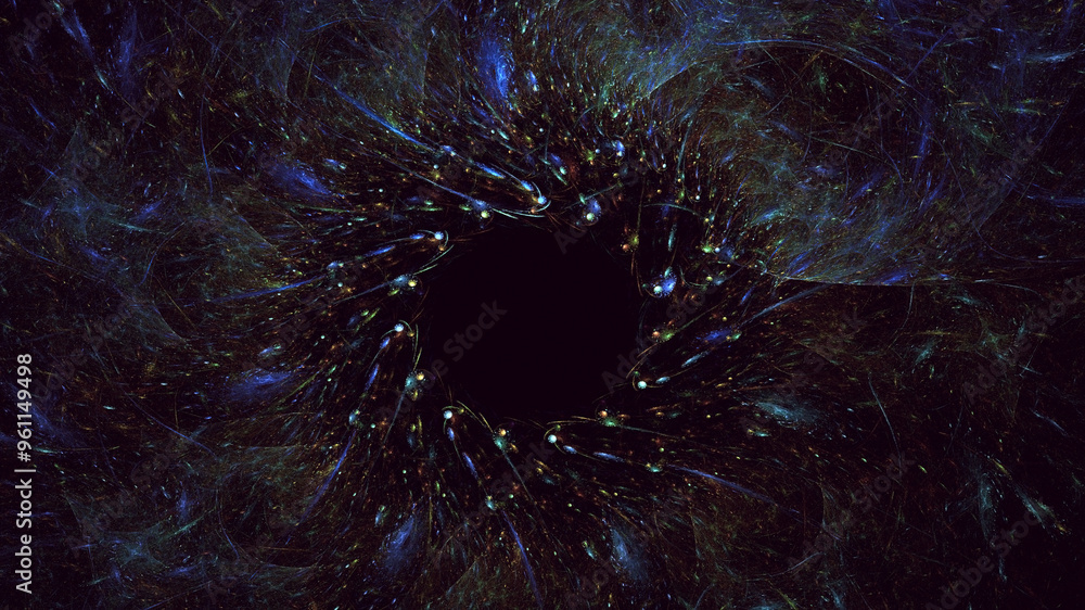 Poster 3d manual rendering abstract fractal light background. its not ai generatd illustration.