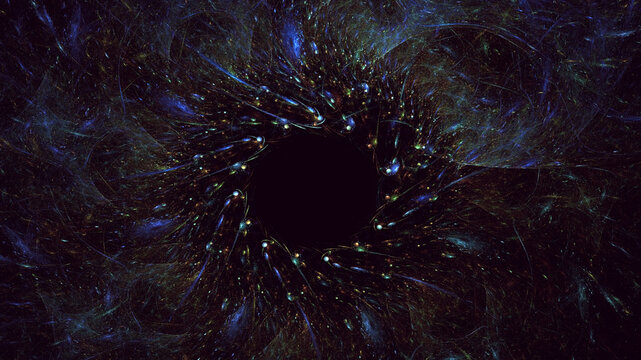 Fototapeta 3D manual rendering abstract fractal light background. Its not AI Generatd illustration.