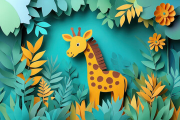 Fototapeta premium giraffe in the jungle