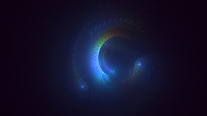 3D manual rendering abstract fractal light background. Its not AI Generatd illustration.