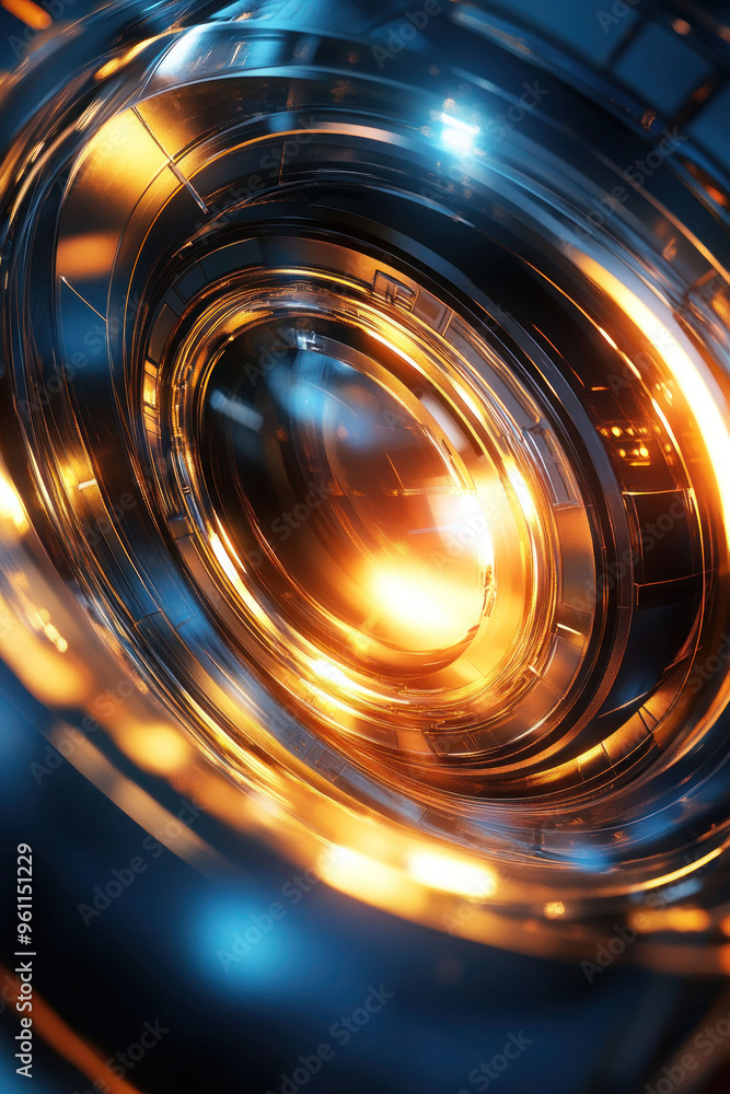 Poster abstract background with circles technology