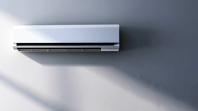 Modern apartment with ventilator conditioner, blowing fresh air