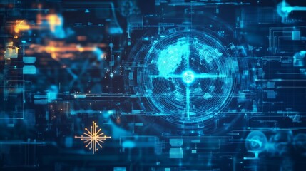 Obraz premium AI nuclear energy background, future innovation of disruptive technology 