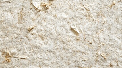 Close-up of textured handmade paper with natural fibers, showcasing organic design and earthy tones ideal for backgrounds or eco-friendly projects.