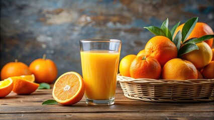 Freshly squeezed orange juice surrounded by whole oranges, oranges, citrus, drink, healthy, refreshment, vitamin C, wellness