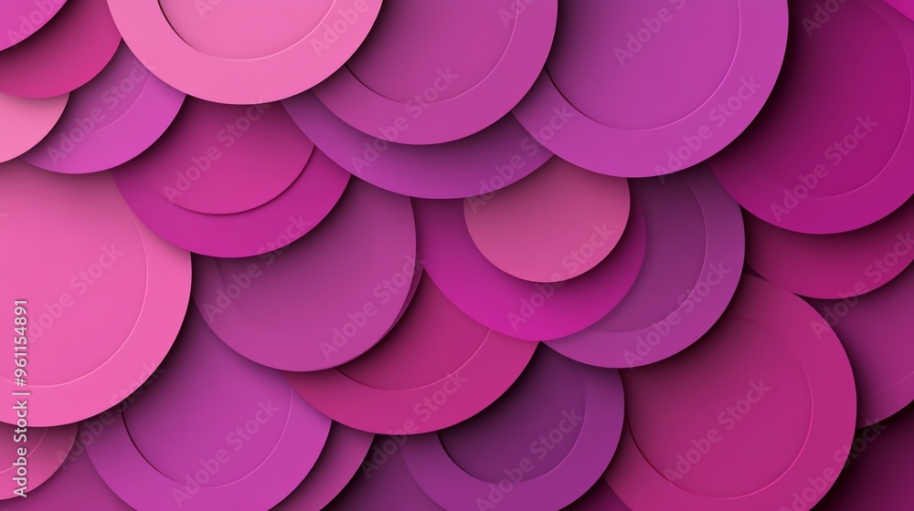 Poster abstract background with overlapping circles in shades of pink.