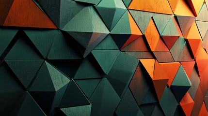 Fototapeta premium Abstract geometric pattern of 3D triangles.