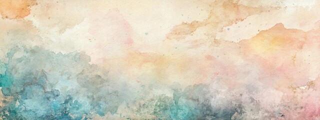 Serene Watercolor Abstract: A Gentle Blend of Pastel Hues for Relaxing Spaces