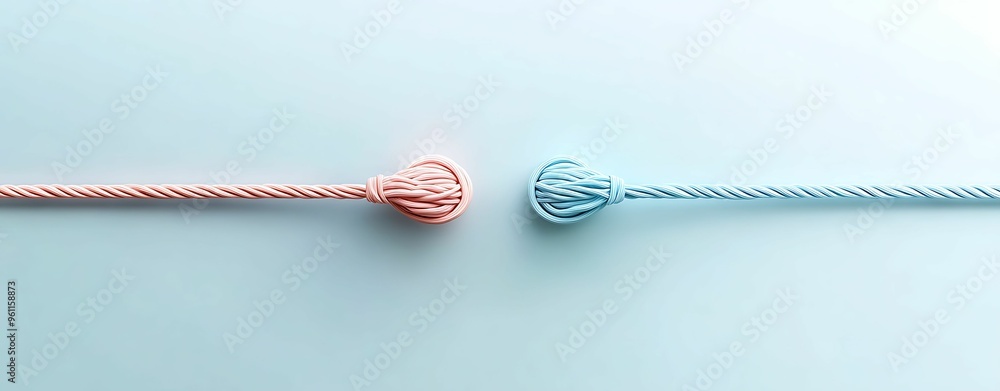Poster vintage retro connection in muted light - tilt perspective realistic photo on pastel background with