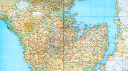 Detailed Map of Tasmania, Australia with Coastline and Roads