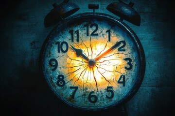 Obraz premium Cracks in Reality, Clock