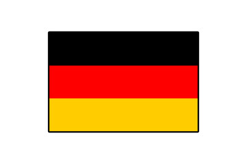 A vibrant vector representation of the German flag featuring black, red, and yellow horizontal stripes. This design symbolizes the unity and identity of Germany, capturing its national essence.