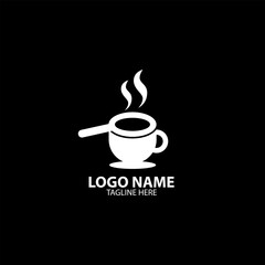 search coffee  logo design vector