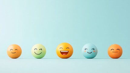 Vibrant 3D Icons of Emotional Well-Being on Solid Background for Wellness Campaigns | Colorful Symbols for Mental Health Ads and Promotion Concepts