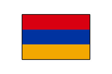 The flag of Armenia features three horizontal stripes in red, blue, and orange, symbolizing the country's cultural heritage and historical significance. It reflects national pride.