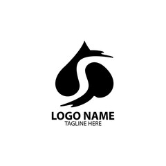 Obraz premium spade letter S logo design vector