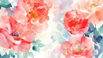 Exquisite Watercolor Floral Design: Embracing Nature's Beauty Through Vibrant Petals