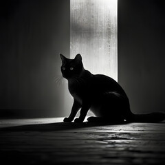 Art from the hunting Black cat