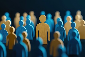 Conceptual photo of a human figure icon symbolizing recruitment or talent selection, representing the search for the right person
