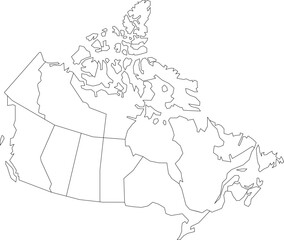 Canada outline map