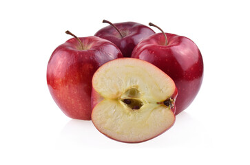 Red apple isolated on white background