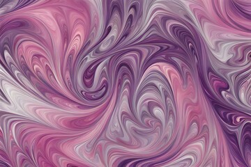 A swirling marbled pattern of pink purple and silver with metallic highlights, AI Generated