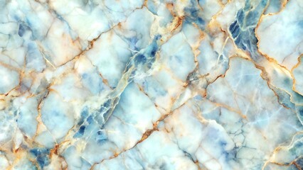 Luxurious marble texture with blue hues and golden veins for elegant interior design and decor, copy space
