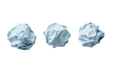 Obraz premium Crumpled Paper Balls, Isolated with Transparent Background