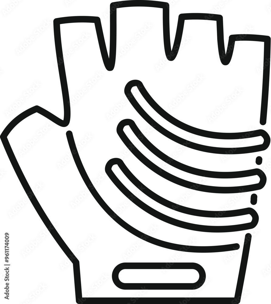 Canvas Prints this simple yet dynamic line art icon depicts a sport glove, emphasizing the concept of safety and p