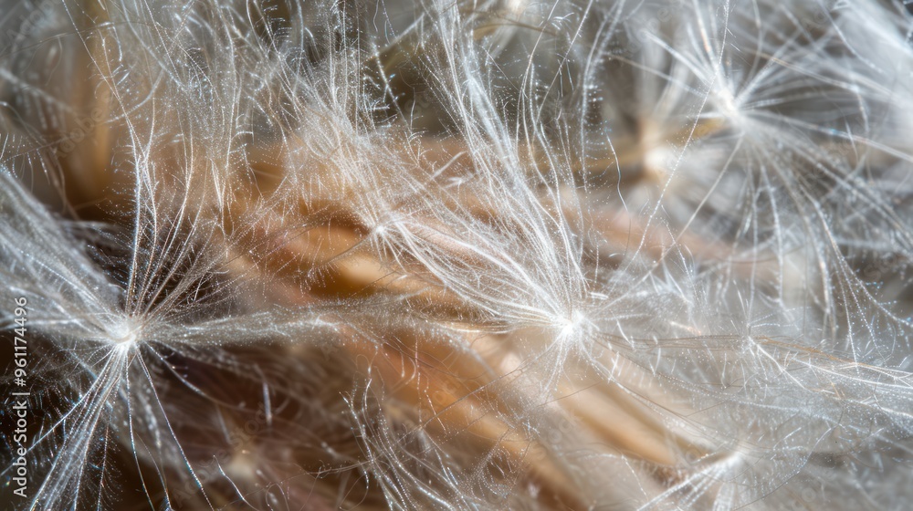 Wall mural close-up of dandelion seeds