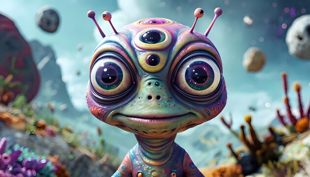 Cartoon Dinasaur Portrait Image