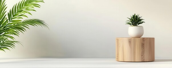 Engraved wooden photo stand with personalized text, minimalist design, 3D illustration