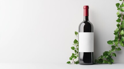 Personalized wine bottle with custom label, festive occasion, 3D illustration