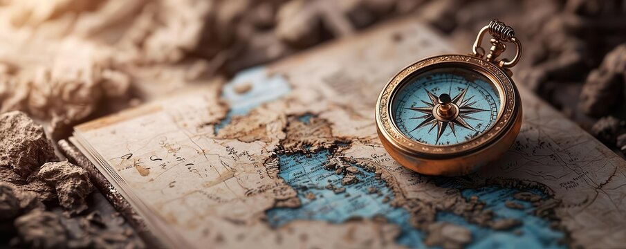 Personalized travel journal with custom map design, adventure-themed gift, 3D illustration