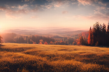 Obraz premium Cozy Landscape Background